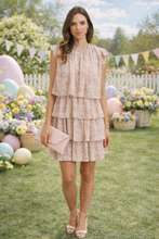 Load image into Gallery viewer, Romantic Ruffles Floral Chiffon Dress (last one M)
