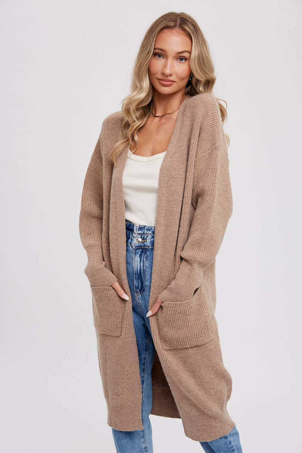 Love it A-Latte Longline Open Cardigan