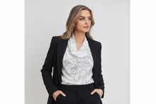 Load image into Gallery viewer, Absolutely Abstract Cowl Neck Top
