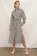 Load image into Gallery viewer, London Bridge Belted Button Up Maxi Jacket/ Dress
