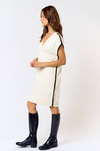 Load image into Gallery viewer, Chic Cream Contrast Sweater Dress
