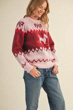 Load image into Gallery viewer, Puppy Slopes into the Holidays Pullover Sweater
