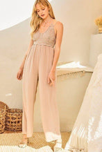 Load image into Gallery viewer, Desert Dreams Boho Lace Trim Jumpsuit
