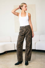 Load image into Gallery viewer, Wild &amp; Free Leopard Print Relaxed Wide Leg Jeans
