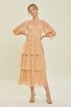 Load image into Gallery viewer, Prairie Chic Ditsy Floral Apricot Buster Dress
