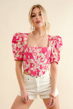 Load image into Gallery viewer, Pink Tropics Bustier Top
