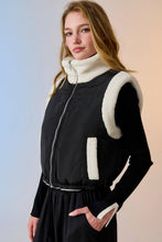 Load image into Gallery viewer, The Emily Reversible Contrast Sherpa Vest
