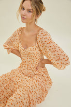 Load image into Gallery viewer, Prairie Chic Ditsy Floral Apricot Buster Dress
