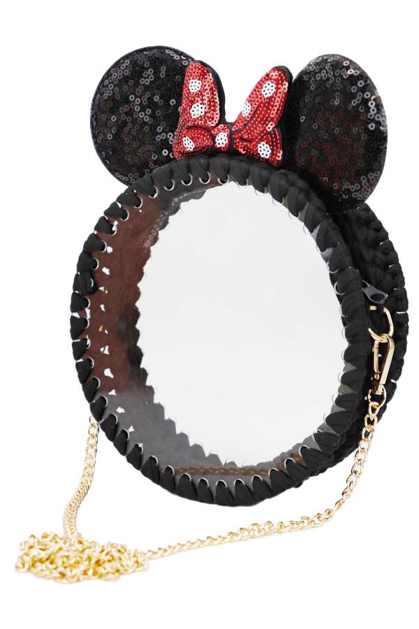 Life’s Better with a Bow Sequin Clear Acrylic Crossbody Bag