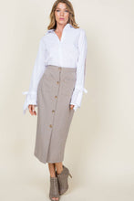 Load image into Gallery viewer, Business as Usual Plaid Pencil Skirt
