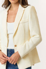 Load image into Gallery viewer, Touch of Elegance Tweed Ivory Blazer
