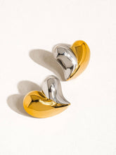 Load image into Gallery viewer, Atrial 18K Gold Silver Non-Tarnish Heart Studs
