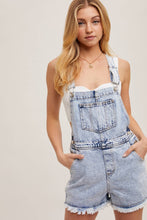 Load image into Gallery viewer, Casual Friday Raw Hem Short Overalls
