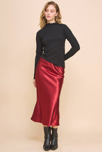 Load image into Gallery viewer, Cherry Kisses Satin Slip Skirt
