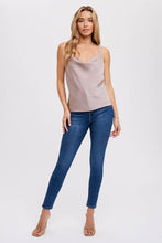 Load image into Gallery viewer, Frosted Taupe Cowl Neck Cami
