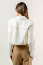 Load image into Gallery viewer, The Glow Up Moto Chic Tweed Blazer Jacket
