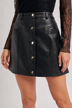 Load image into Gallery viewer, Midnight Madness Moto Faux Leather Mini Skirt
