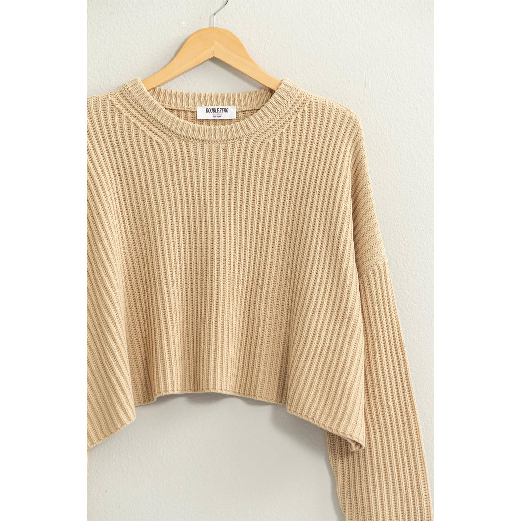 Make it a Day Oversized Crop Sweater