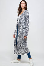 Load image into Gallery viewer, Wild about You Leopard Brushed Long Duster Cardigan (2 colors)
