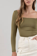 Load image into Gallery viewer, Be Square Reversible Square Neck Croppy Long Sleeve Top (3 colors)
