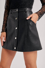 Load image into Gallery viewer, Midnight Madness Moto Faux Leather Mini Skirt
