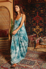 Load image into Gallery viewer, Feelin’ Teal Tie-dyed Maxi Dress
