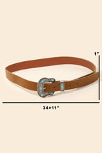 Load image into Gallery viewer, Wild Wild West Turquoise Stud Buckle Faux Leather Belt
