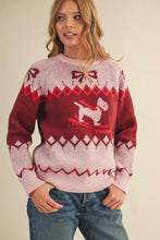 Load image into Gallery viewer, Puppy Slopes into the Holidays Pullover Sweater
