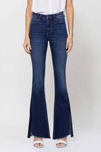 Load image into Gallery viewer, Rolling in the Blues High Rise Side Slit Flare Jean
