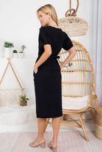 Load image into Gallery viewer, Chic &amp; Sweet Wrap-around Tie Midi Dress
