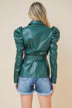 Load image into Gallery viewer, Emerald Envy Faux Leather Top
