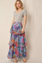 Load image into Gallery viewer, Winter Blooms Tiered Maxi Skirt
