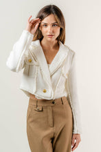 Load image into Gallery viewer, The Glow Up Moto Chic Tweed Blazer Jacket
