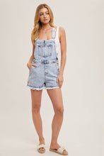 Load image into Gallery viewer, Casual Friday Raw Hem Short Overalls
