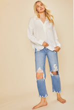 Load image into Gallery viewer, Damsel in Distressed Crop Straight Jeans (curvy available)
