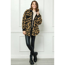 Load image into Gallery viewer, Stay Fierce Faux Fur Leopard Shacket
