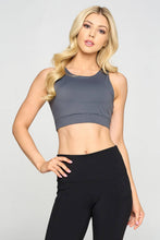 Load image into Gallery viewer, Slate Siren Lattice Open Back Sports Bra
