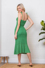 Load image into Gallery viewer, Green with Envy Crochet Fitted Dress
