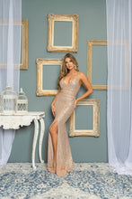 Load image into Gallery viewer, Pop the Bubbly Champagne Beaded Gown

