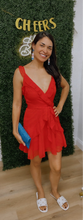 Load image into Gallery viewer, Cherry on Top Red Ruffle Dress

