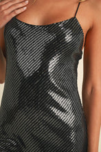 Load image into Gallery viewer, Mirror Mirror Metallic Sequin Strappy Back Dress
