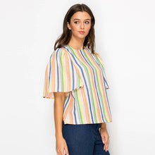 Load image into Gallery viewer, Frutti Tutti Festival Stripes Top
