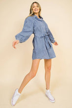 Load image into Gallery viewer, The Lil’ Denim Shirtdress
