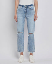 Load image into Gallery viewer, Stone Cold HIGH RISE DISTRESSED STRAIGHT JEANS
