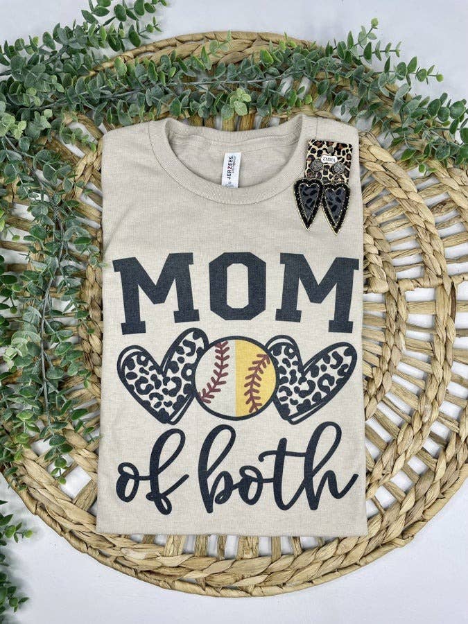 Mom of Both Softball/Baseball (T-Shirt)