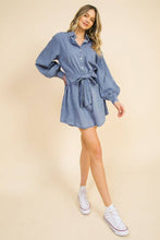 Load image into Gallery viewer, The Lil’ Denim Shirtdress
