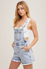 Load image into Gallery viewer, Casual Friday Raw Hem Short Overalls
