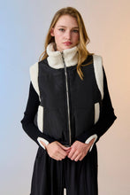 Load image into Gallery viewer, The Emily Reversible Contrast Sherpa Vest
