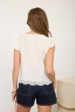 Load image into Gallery viewer, Whispering Willows Linen Blend Top (White or Navy)
