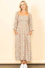 Load image into Gallery viewer, Rustic Nights Smocked Floral Maxi Dress
